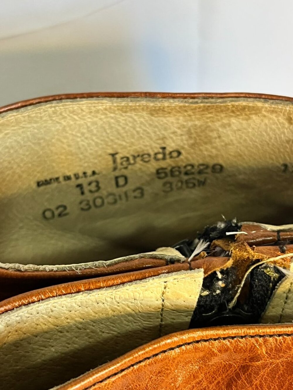 Vintage Laredo Men's Brown Leather Ankle Boots With Side Zip Size 13 - Picture 4 of 8
